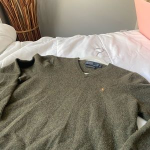 Polo Ralph Lauren 100% Wool Dark Green Sweater